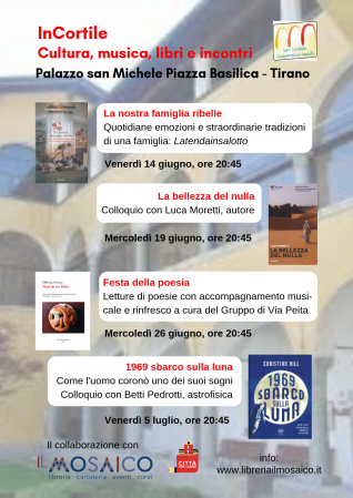 IN CORTILE. LETTERATURA CULTURA POESIA E MUSICA AL SAN MICHELE