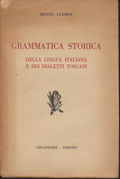Grammatica storica della lingua italiana e dei dialetti toscani.