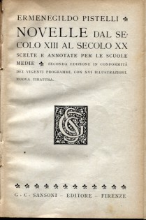 NOVELLE DAL SECOLO XIII AL SECOLO XX
