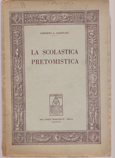 La scolastica pretomistica. Dispense universitarie 1945 - 1946.