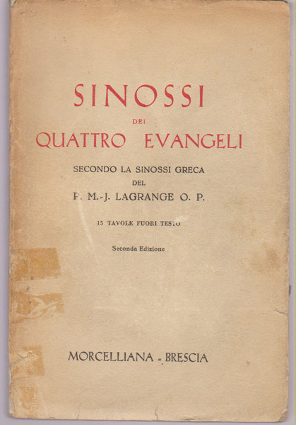 Sinossi dei quattro Evangeli secondo la sinossi greca.
