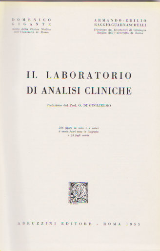 Il laboratorio di analisi cliniche